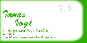 tamas vogl business card